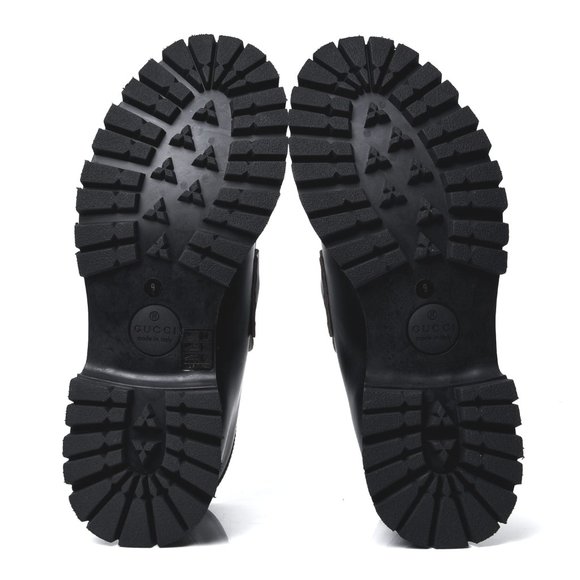 ⚡️SOLD! NEW GUCCI Cordovan Lux Harald Horsebit Black Leather Ankle Boots 7.5 G - Picture 12 of 13